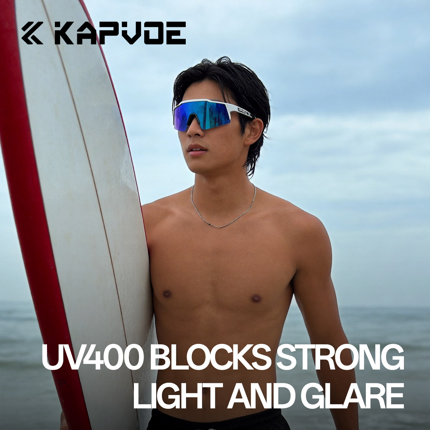 Fishing Sunglasses Polarized - KAPVOE UV400 Anti-glare Surfing Boating Fishing
