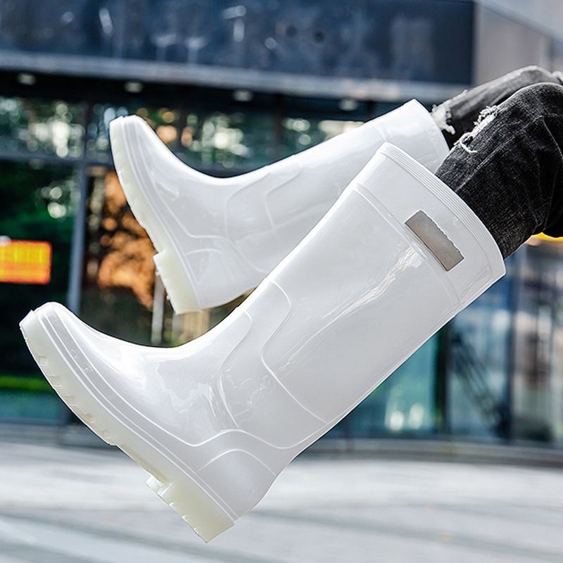 New Men Rain Boots High Rain B - مراجعة Fishing Boots وسعره