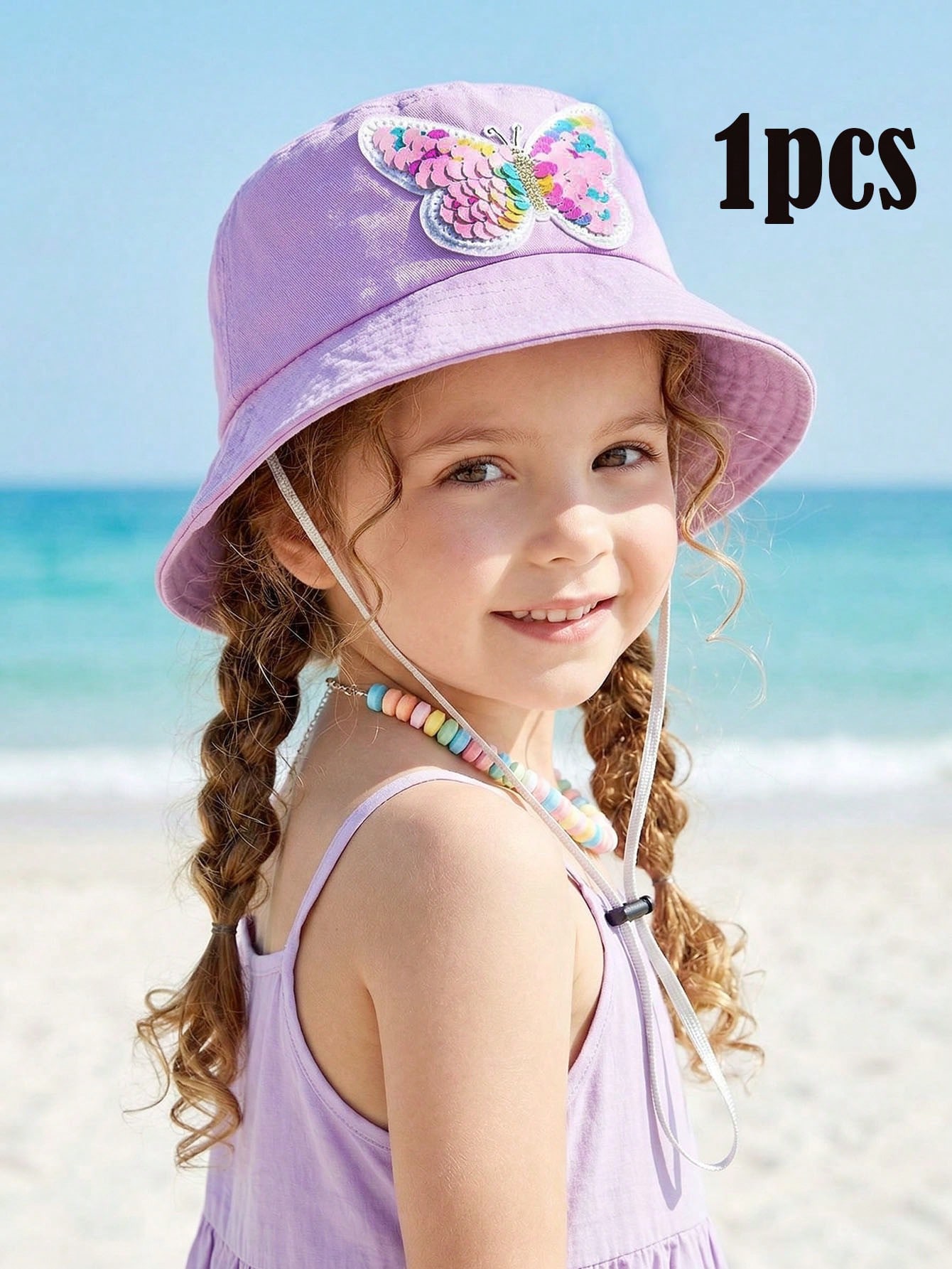 1pcs 3-8Y Girls Sequined Butte - مراجعة Fishing Hat وسعره
