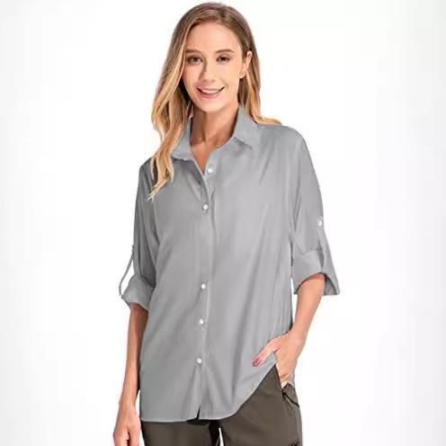 Women's Long Sleeve Sun Protec - مراجعة Fishing Shirt Uv Protection وسعره