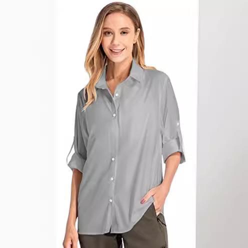 Women's Long Sleeve Sun Protec - مراجعة Fishing Shirt Uv Protection وسعره