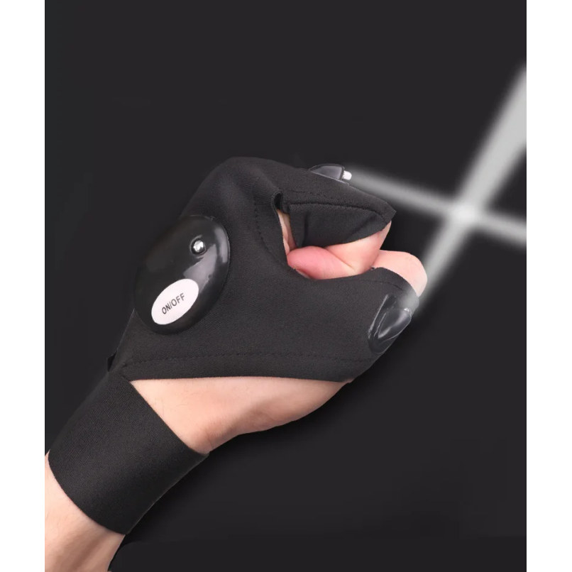 LED Half Finger Glove for Men  - مراجعة Fishing Gloves وسعره