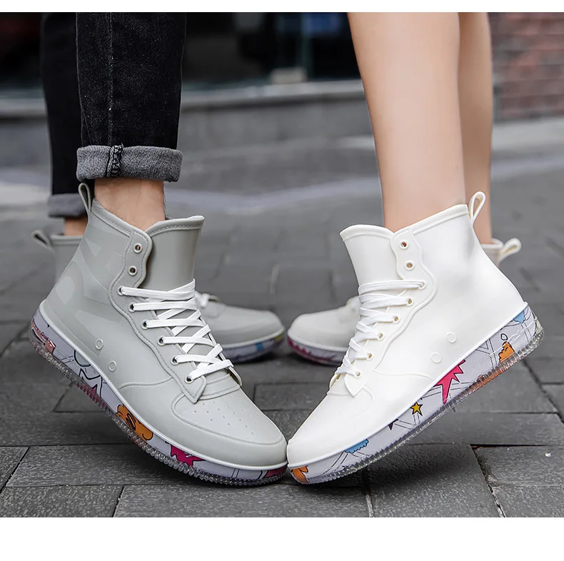 Men Rain Boots Fashion Trendy  - مراجعة Fishing Boots وسعره