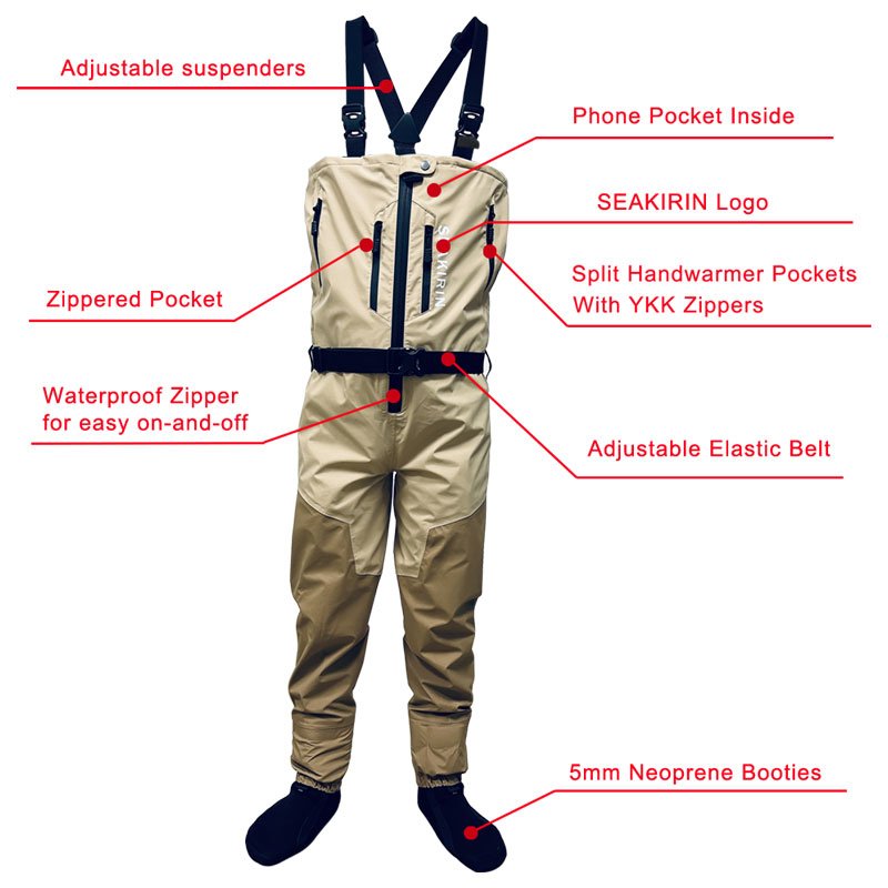 Zip-front Breathable Stout Che - مراجعة Fishing Pants Waterproof وسعره