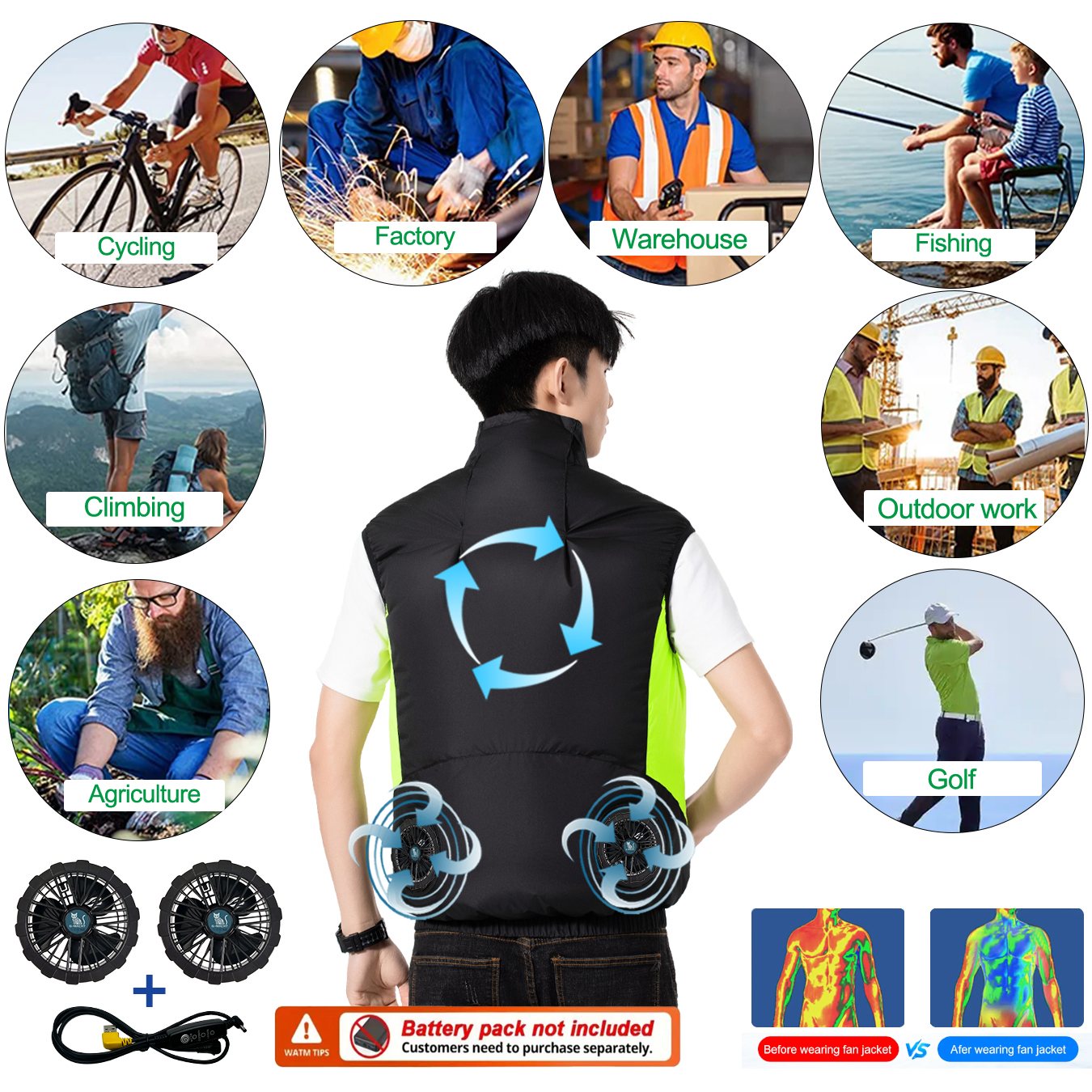 Summer Breathable Wearable Coo - مراجعة Fishing Vest وسعره