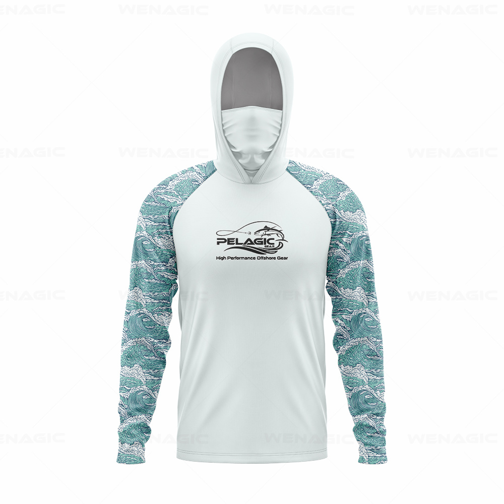pelagic gear Men Hood Fishing  - مراجعة Fishing Shirt Uv Protection وسعره