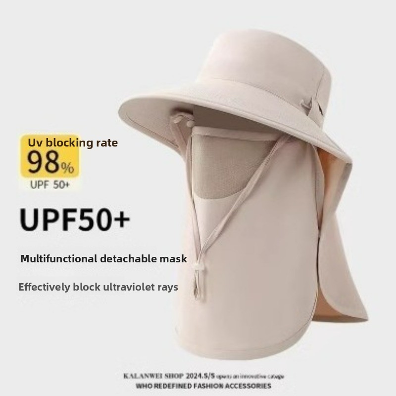 Full Coverage Sun Hat with Fac - مراجعة Fishing Mask Sun Protection وسعره