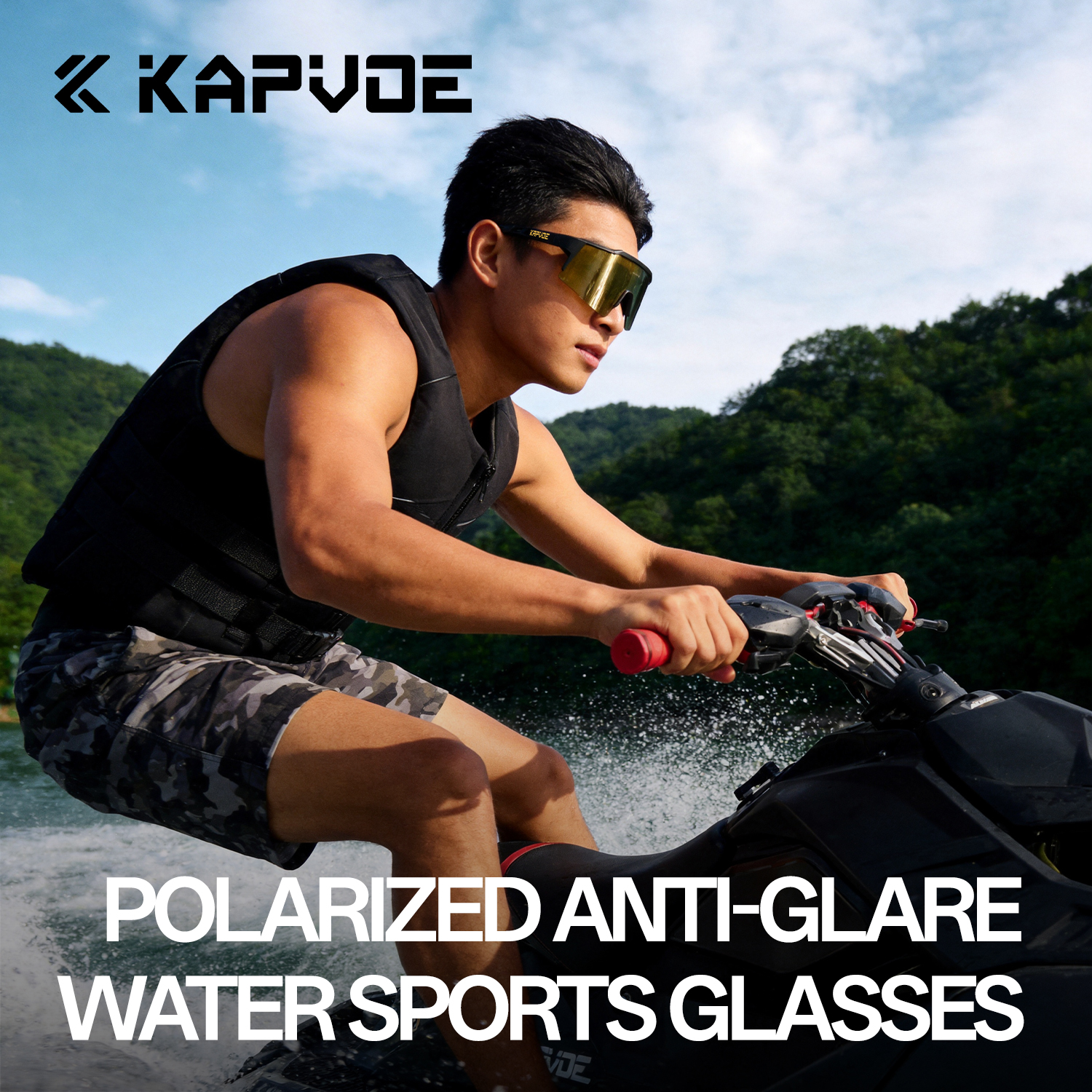 KAPVOE UV400 Anti-glare Surfin - مراجعة Fishing Sunglasses Polarized وسعره