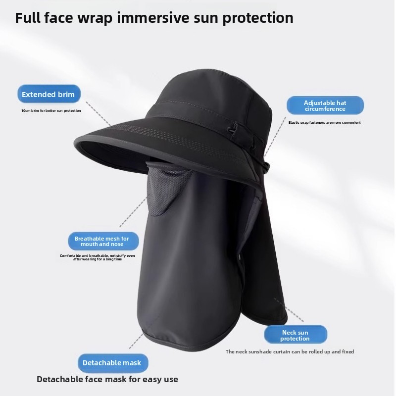 Summer Sun Hats with Face Mask - مراجعة Fishing Mask Sun Protection وسعره