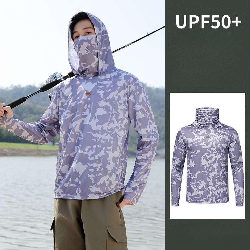 Fishing Shirt Hooded Men Sunsc - مراجعة Fishing Shirt Uv Protection وسعره