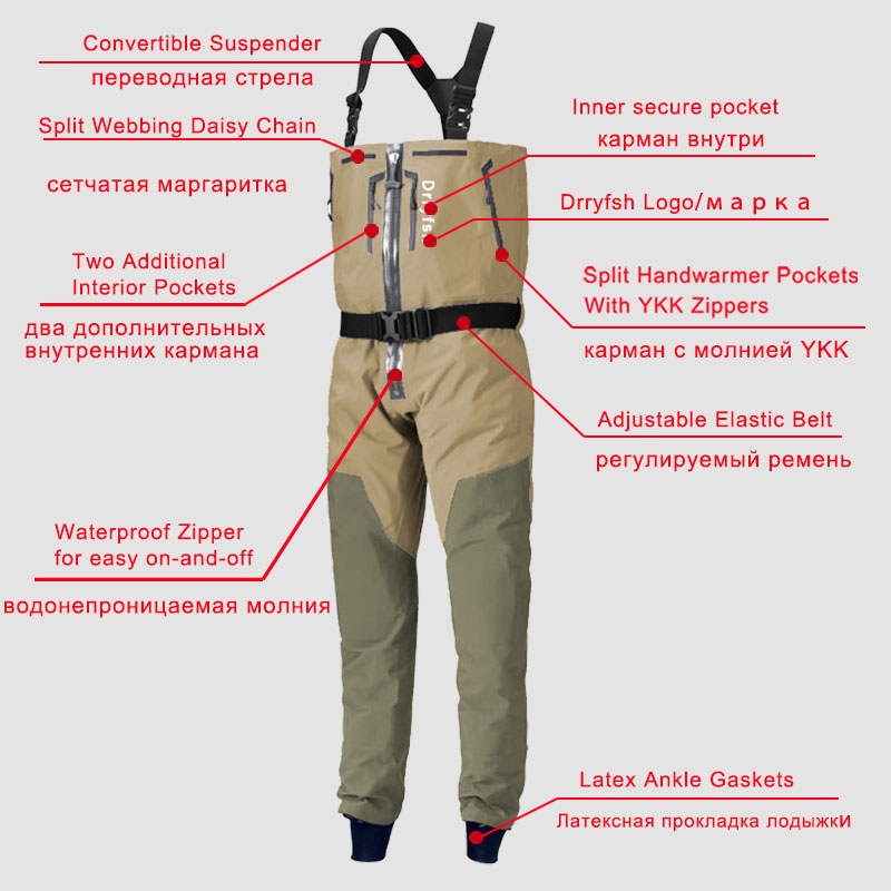 Zippered Waterproof Wader With - مراجعة Fishing Waders وسعره