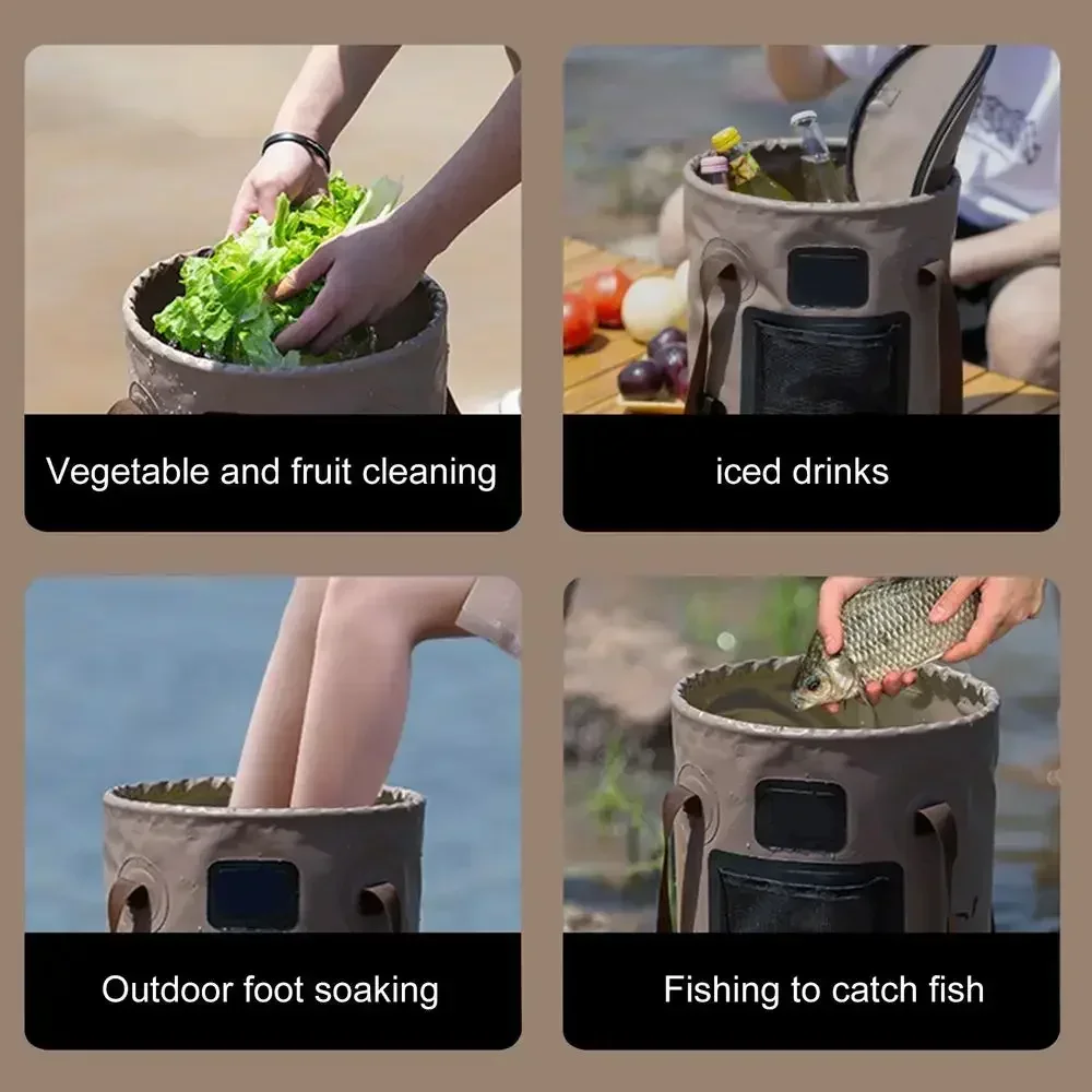 25L Portable Foldable Bucket B - مراجعة Fishing Bag Waterproof وسعره