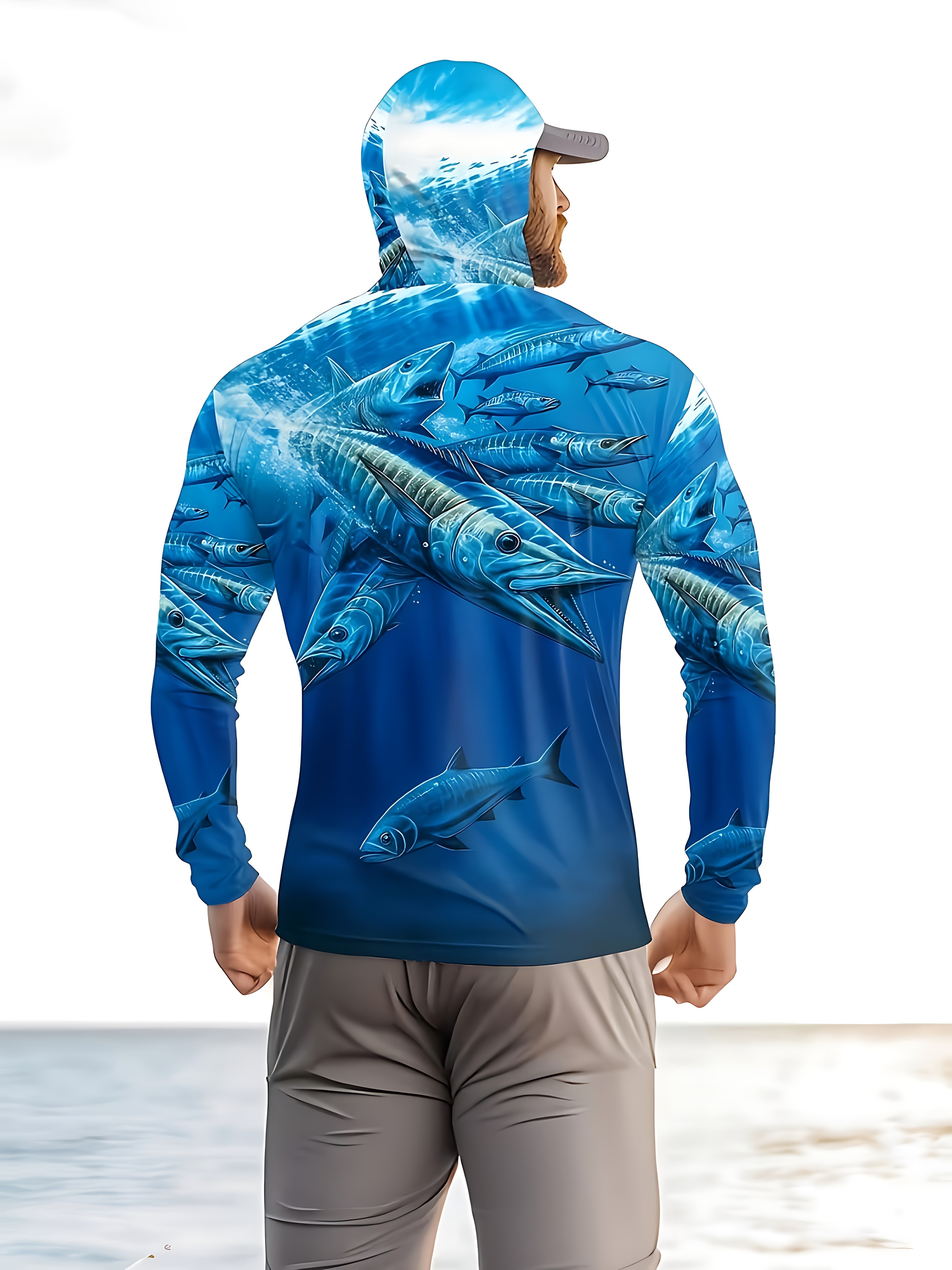 Fishing Shirt Hooded Men Fishi - مراجعة Fishing Shirt Uv Protection وسعره