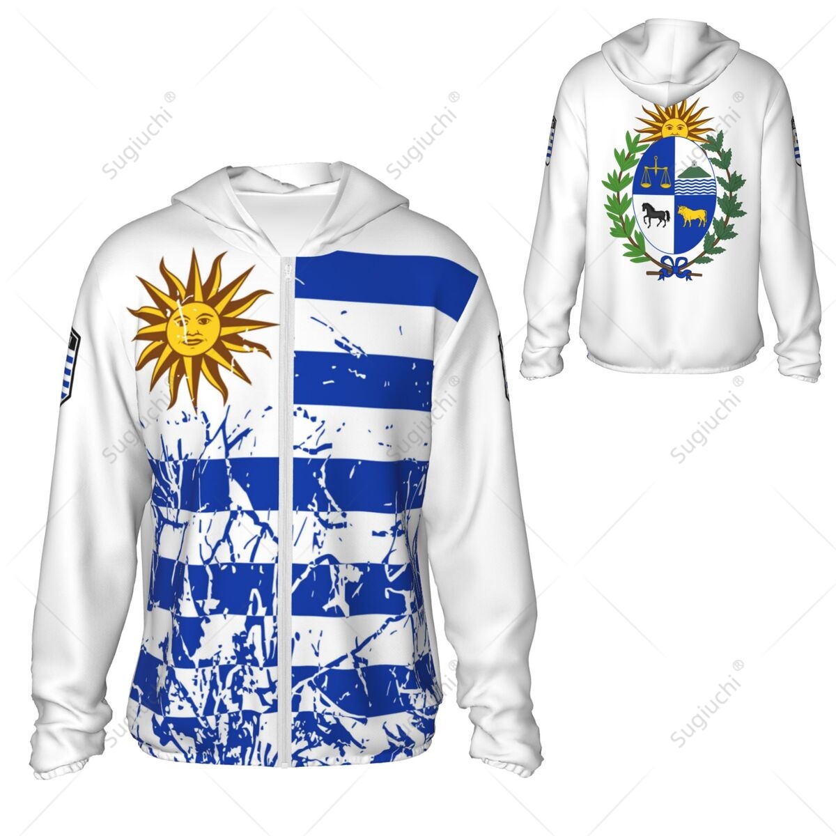 Uruguay Flag Sun Protection Ho - مراجعة Fishing Hoodie وسعره