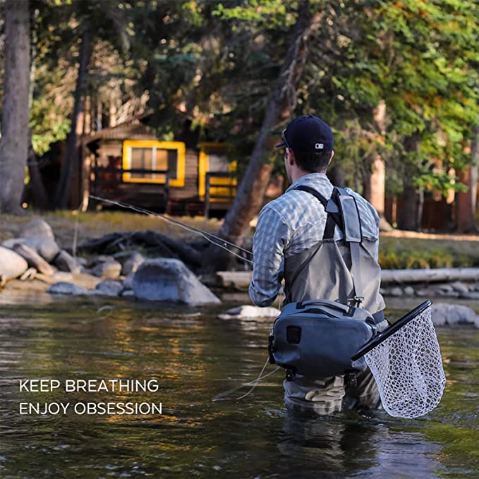 Men's Fly Fishing Waders Three - مراجعة Fishing Pants Waterproof وسعره