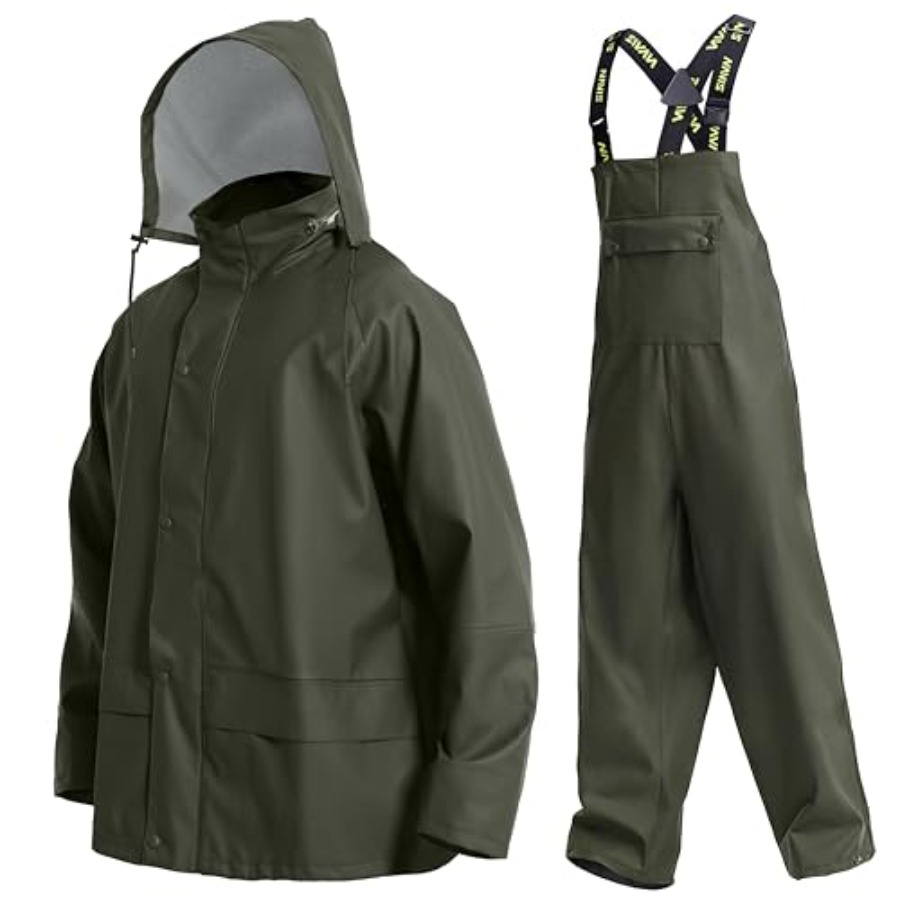 Mens PRO Workwear 3-Piece Wate - مراجعة Fishing Rain Suit وسعره