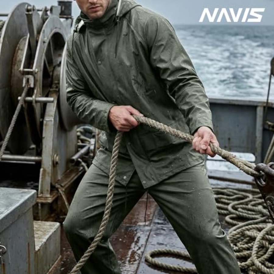 Mens PRO Workwear 3-Piece Wate - مراجعة Fishing Rain Suit وسعره
