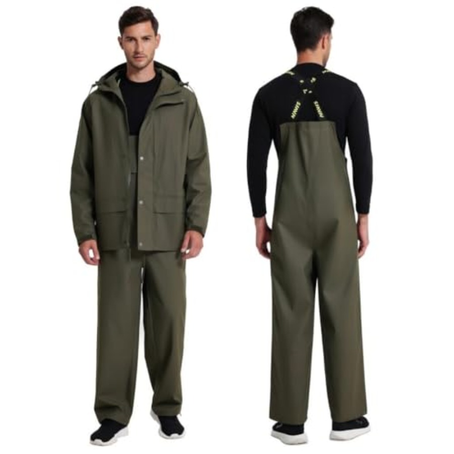 Mens PRO Workwear 3-Piece Wate - مراجعة Fishing Rain Suit وسعره