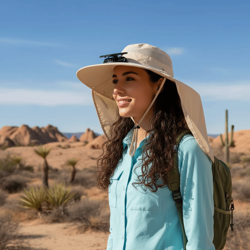 New UPF50+ Solar Fan Hat with  - مراجعة Fishing Hat وسعره