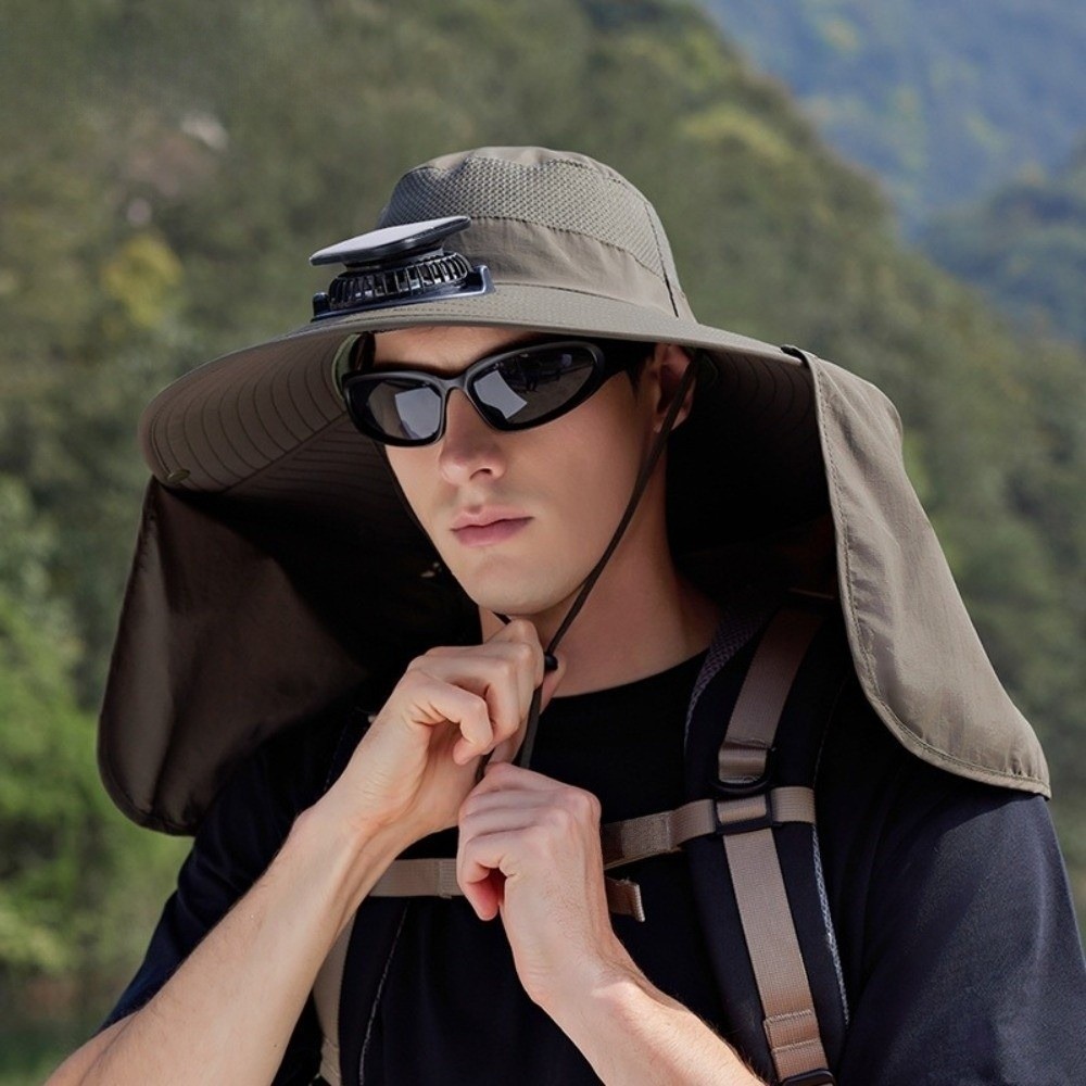 New UPF50+ Solar Fan Hat with  - مراجعة Fishing Hat وسعره