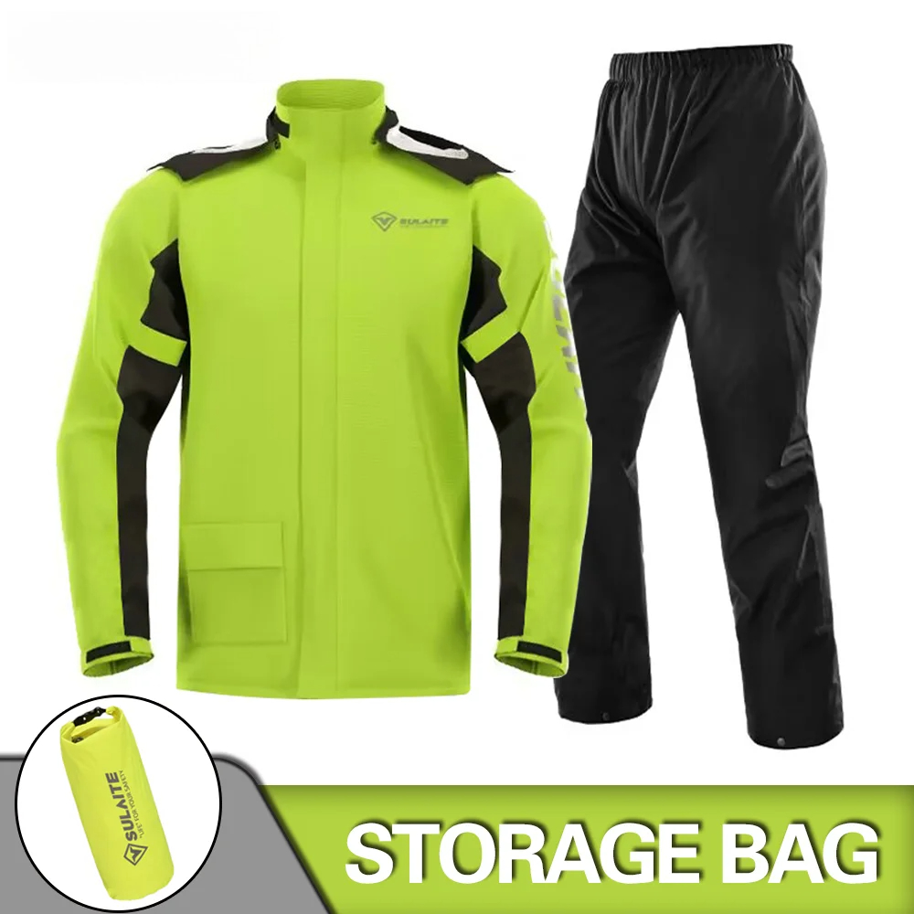 Motorcycle Raincoat Suit Rains - مراجعة Fishing Rain Suit وسعره