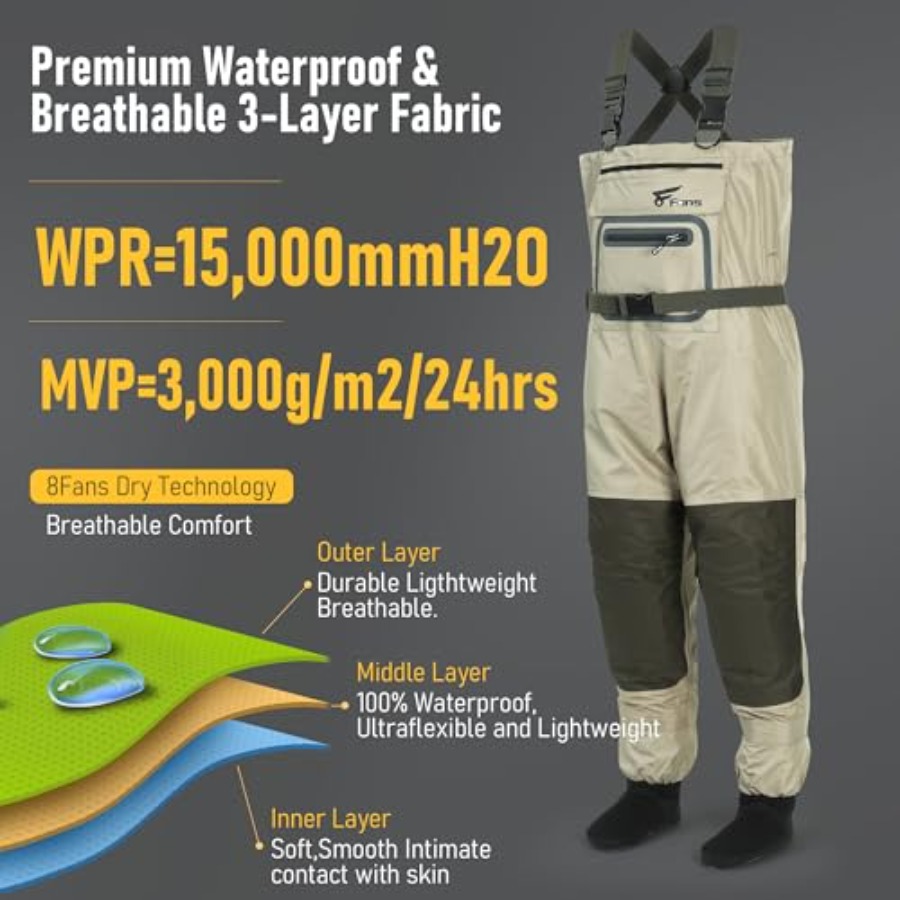 Fishing Chest Waders for Men a - مراجعة Fishing Waders وسعره