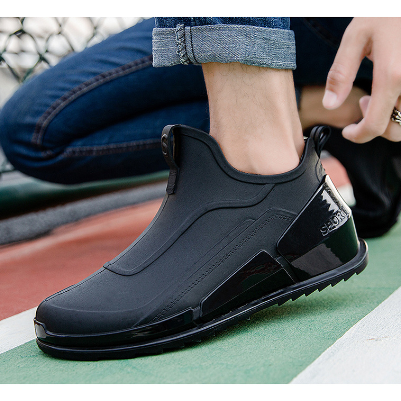 Summer men's short tube rain b - مراجعة Fishing Boots وسعره