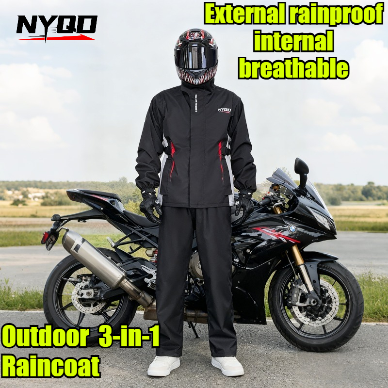 Motorcycle Raincoat Suit Men U - مراجعة Fishing Jacket Waterproof وسعره