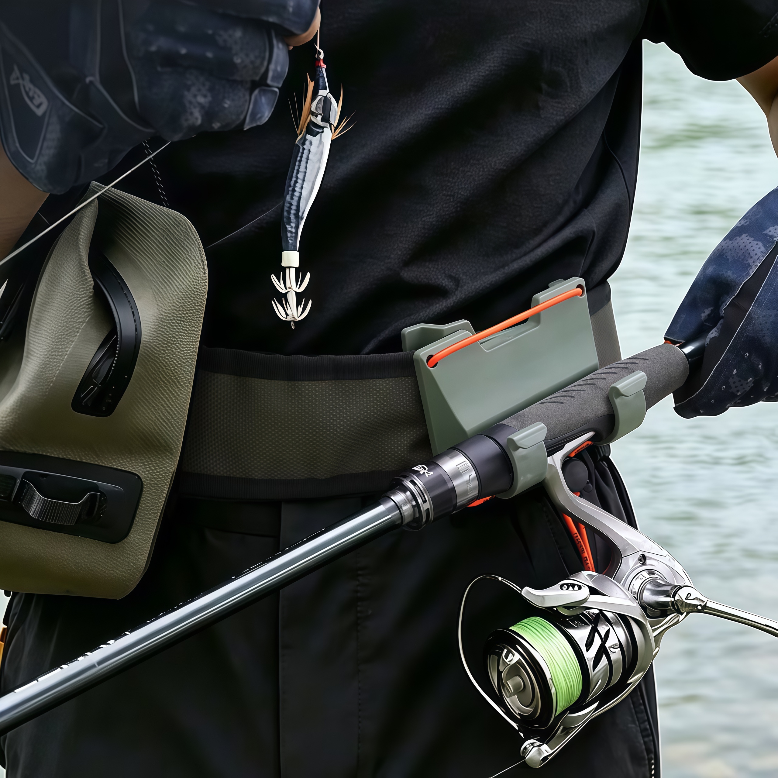 DEUKIO Outdoor Belt Clip Rod H - مراجعة Fishing Belt وسعره