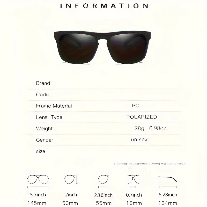 1/2pcs Square Sport Sunglasses - مراجعة Fishing Sunglasses Polarized وسعره