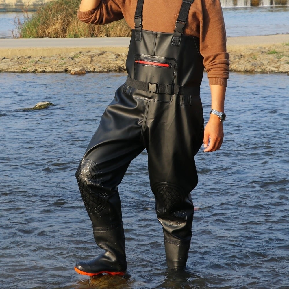 Useful PVC Fishing Suit Double - مراجعة Fishing Pants Waterproof وسعره