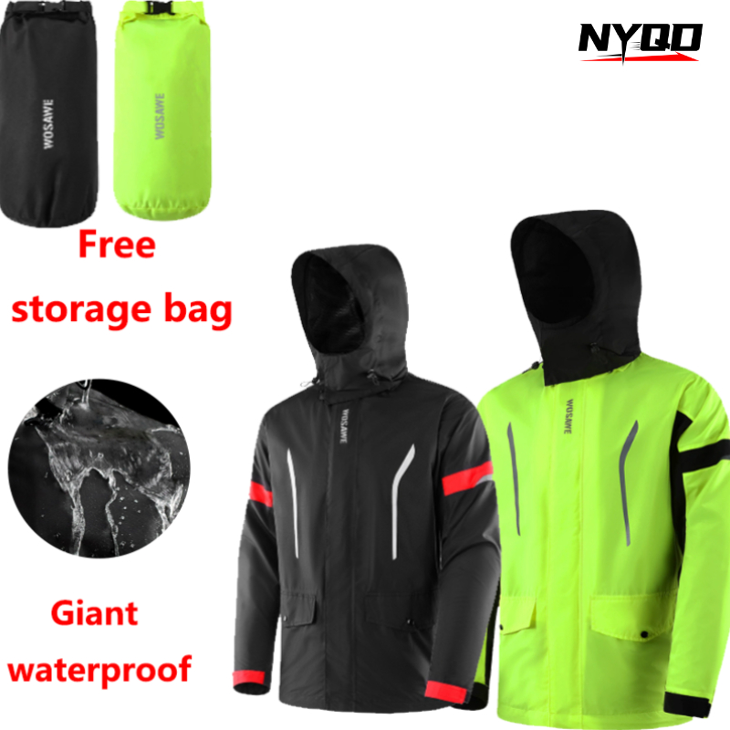 WOSAWE Motorcycle Raincoat Wat - مراجعة Fishing Rain Suit وسعره