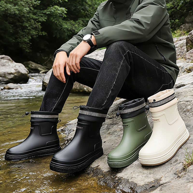Men Rain Shoes Outdoor Waterpr - مراجعة Fishing Boots وسعره