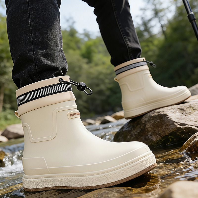 Men Rain Shoes Outdoor Waterpr - مراجعة Fishing Boots وسعره