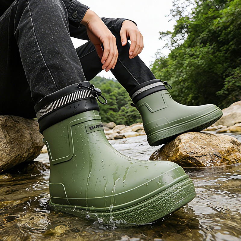 Men Rain Shoes Outdoor Waterpr - مراجعة Fishing Boots وسعره