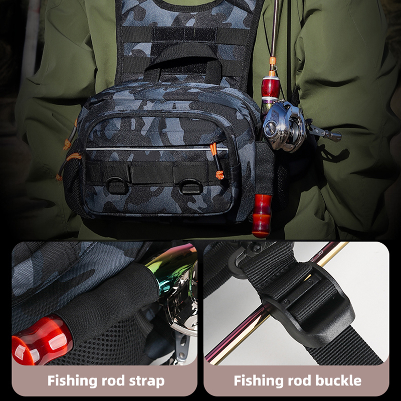 Men Chest Bag Tactical Fishing - مراجعة Fishing Backpack وسعره