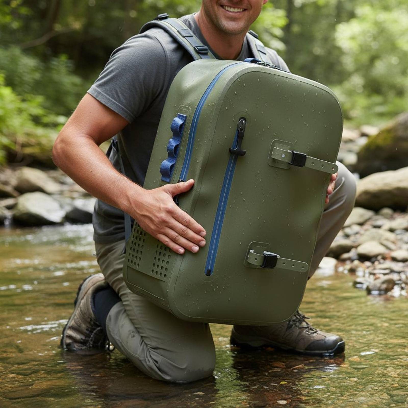 Rod Holder Backpack Breathable - مراجعة Fishing Backpack وسعره
