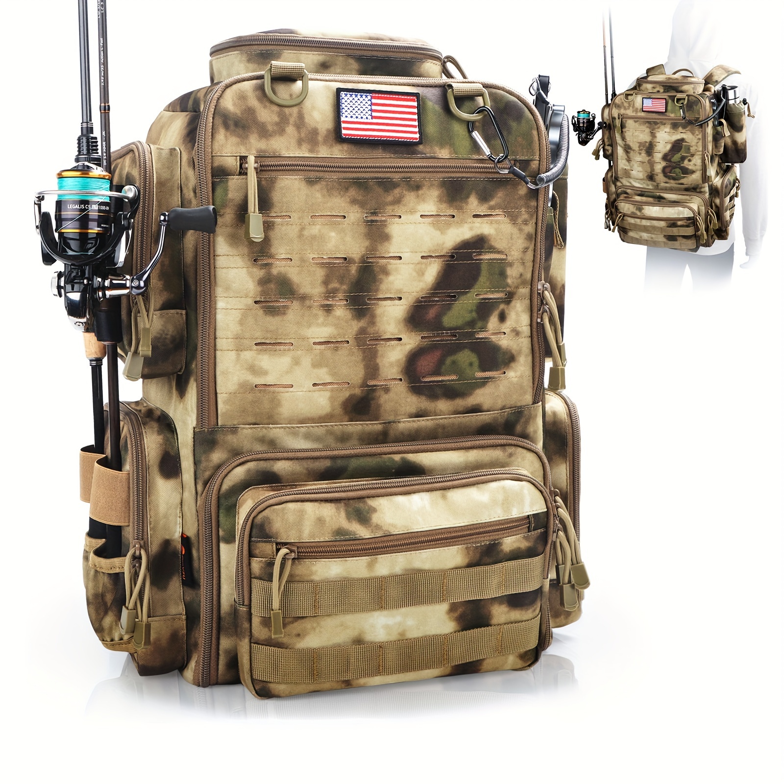 A Spacious 11.89gal Fishing Ba - مراجعة Fishing Backpack وسعره