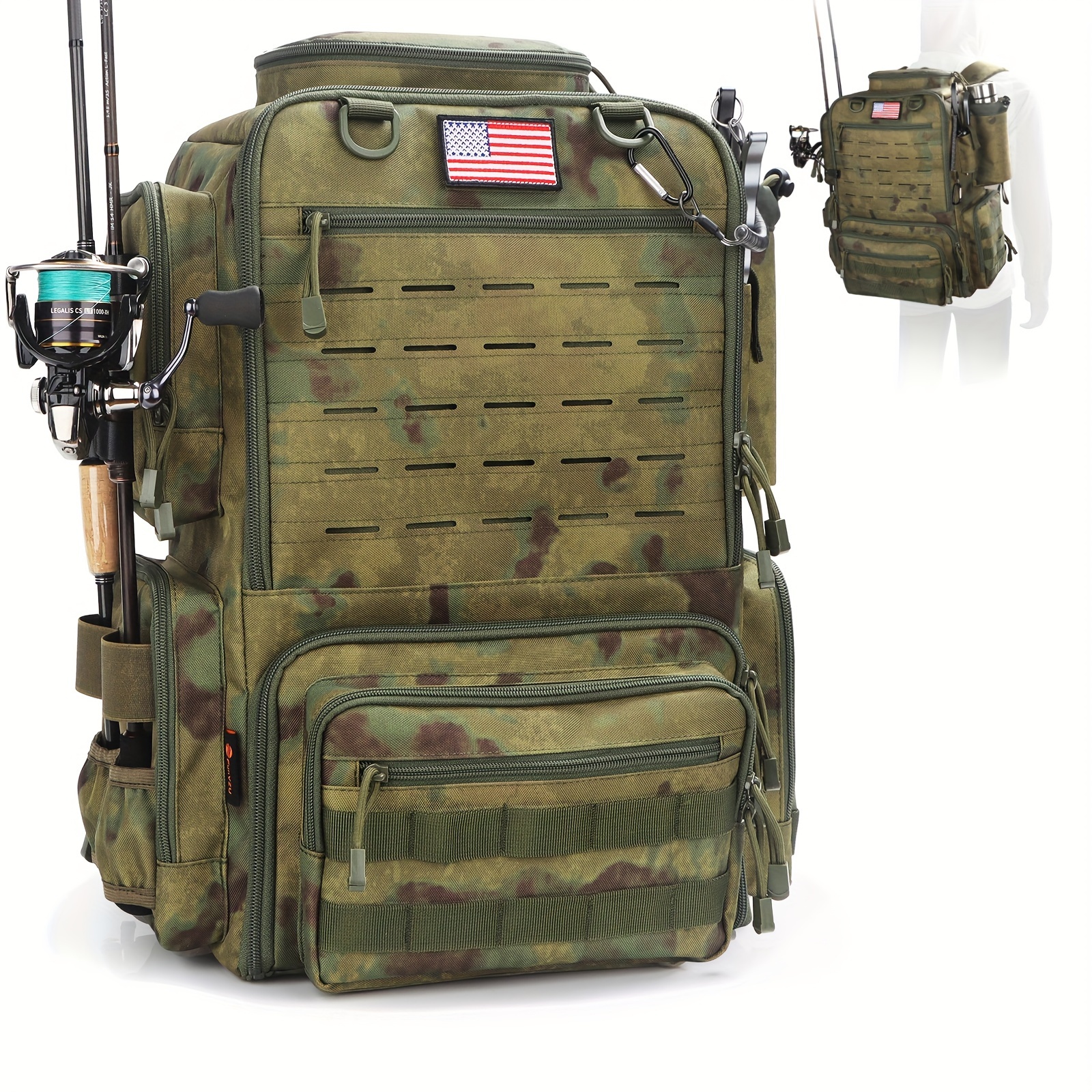 A Spacious 11.89gal Fishing Ba - مراجعة Fishing Backpack وسعره