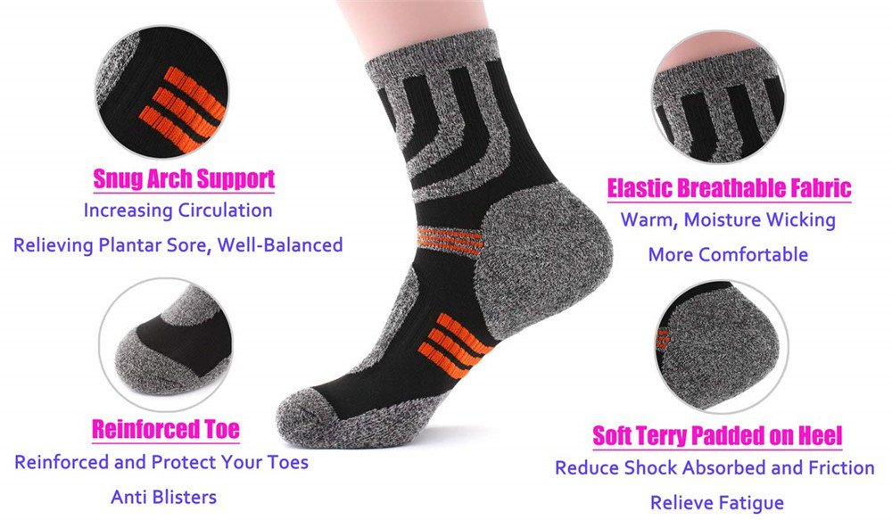 5 Pairs Socks Men Anti Blister - مراجعة Fishing Socks وسعره
