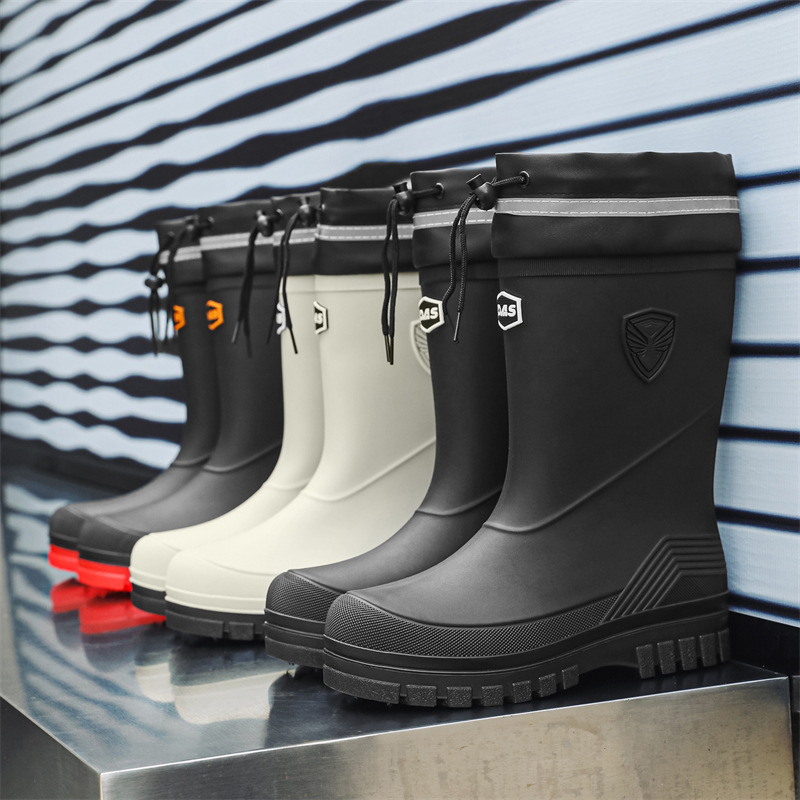 Fashion Men's Rain Boots Mid-C - مراجعة Fishing Boots وسعره