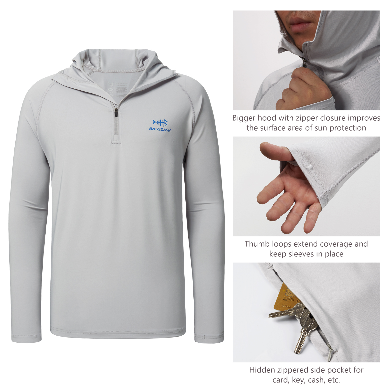 Bassdash Men’s UPF 50+ 1/4 Zip - مراجعة Fishing Shirt Uv Protection وسعره