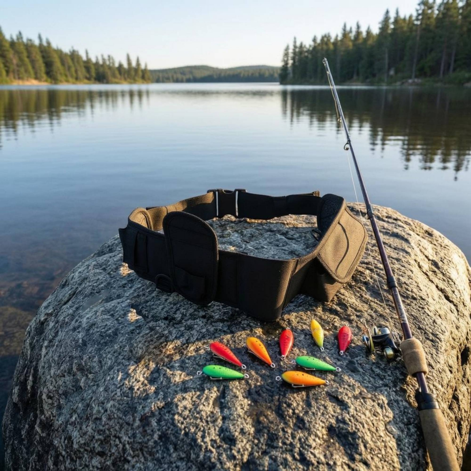 Fishing Waist Bag Flap Pockets - مراجعة Fishing Belt وسعره