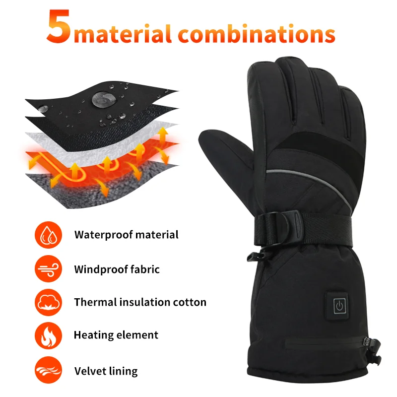 USB Rechargeable Heated Motorc - مراجعة Fishing Gloves وسعره