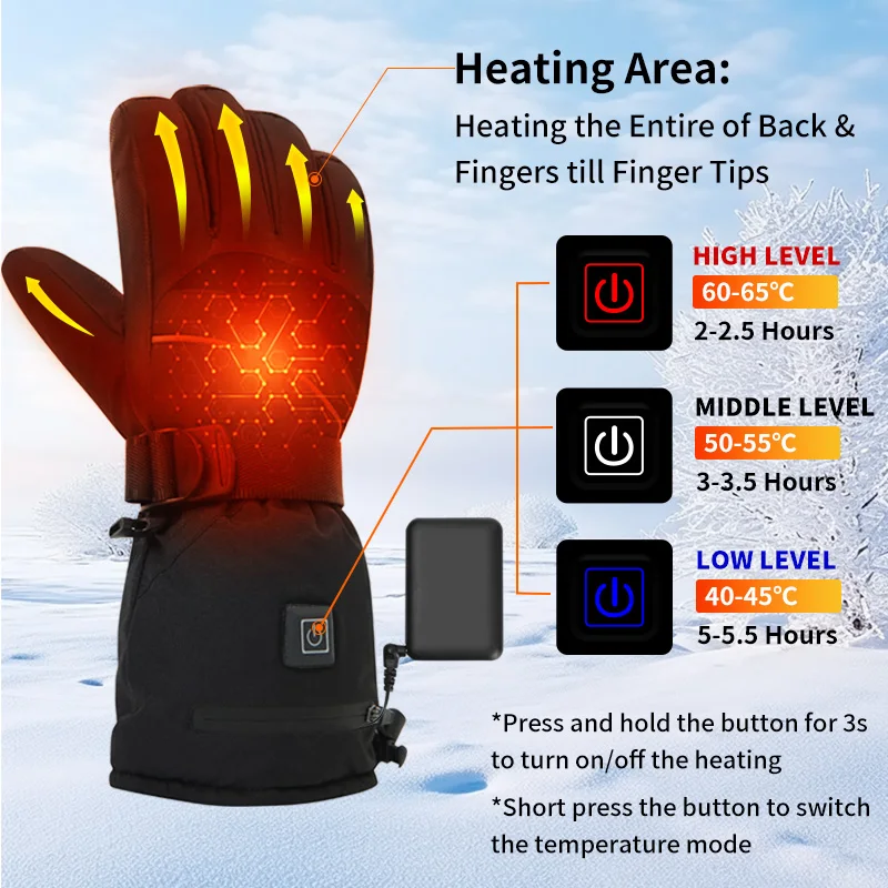 USB Rechargeable Heated Motorc - مراجعة Fishing Gloves وسعره