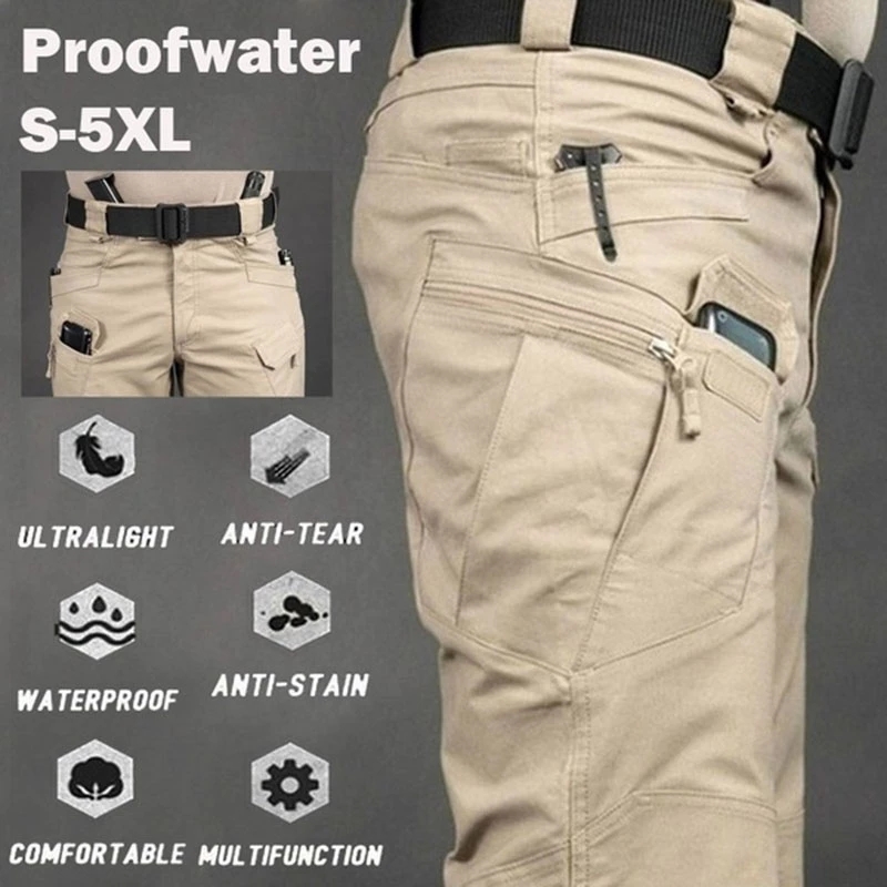 Men's Tactical Cargo Pants 6XL - مراجعة Fishing Pants Waterproof وسعره
